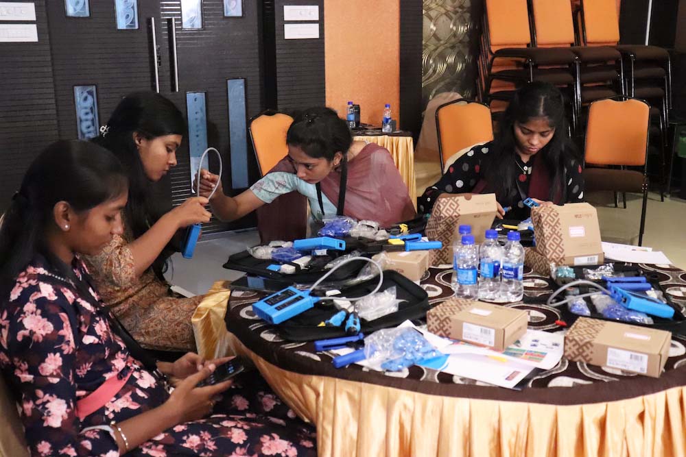 Four women at an India Chennai Chapter training